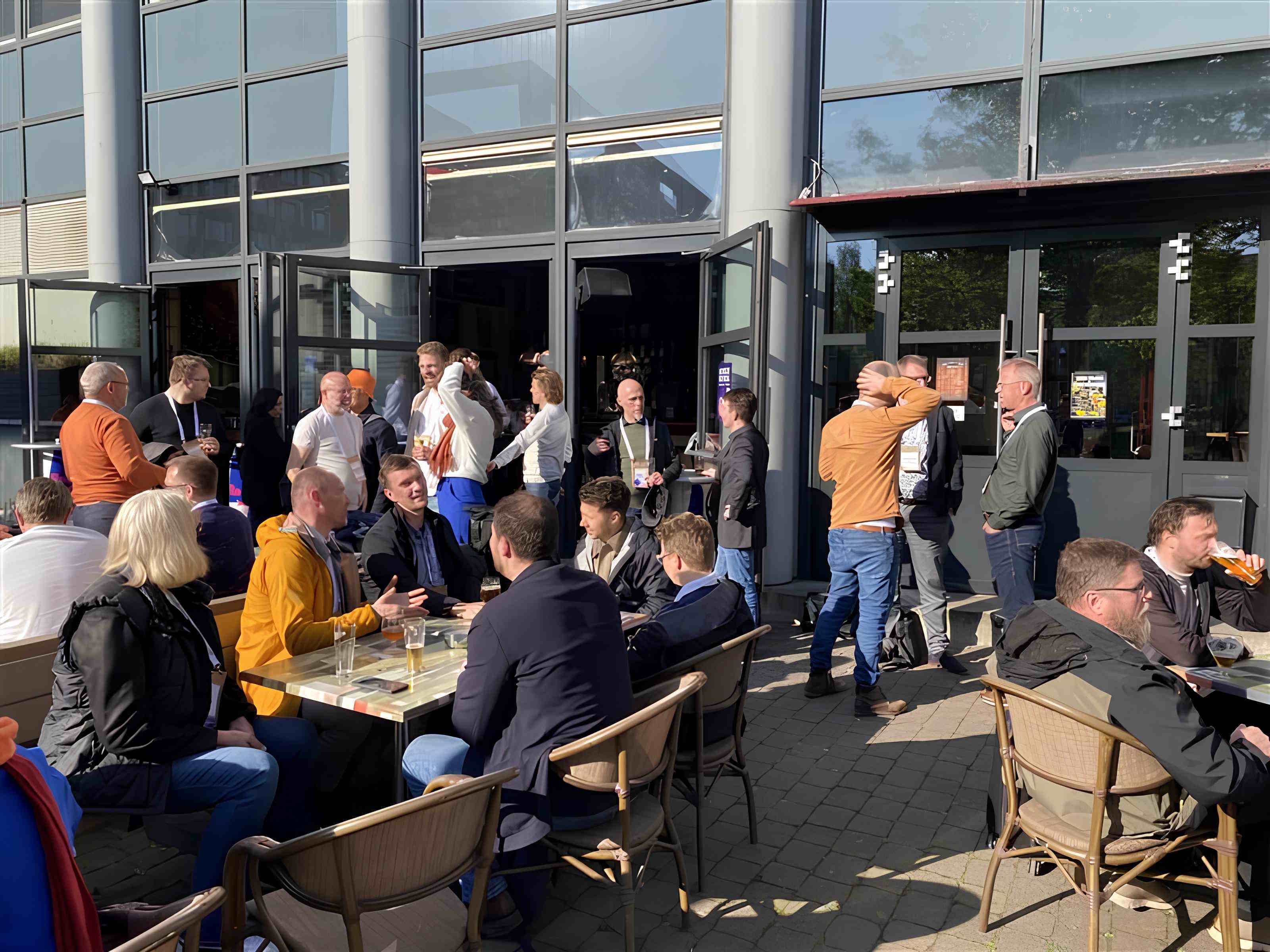 BILT Europe community networking outdoors between sessions