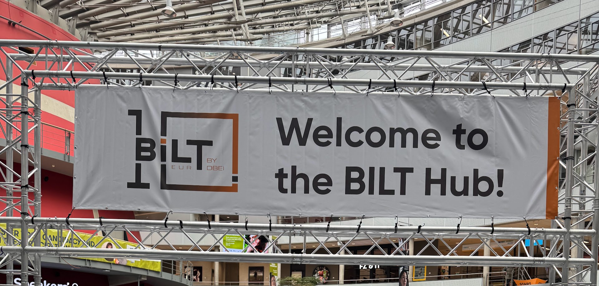 Welcome to the BILT Hub banner at BILT EUR 2025